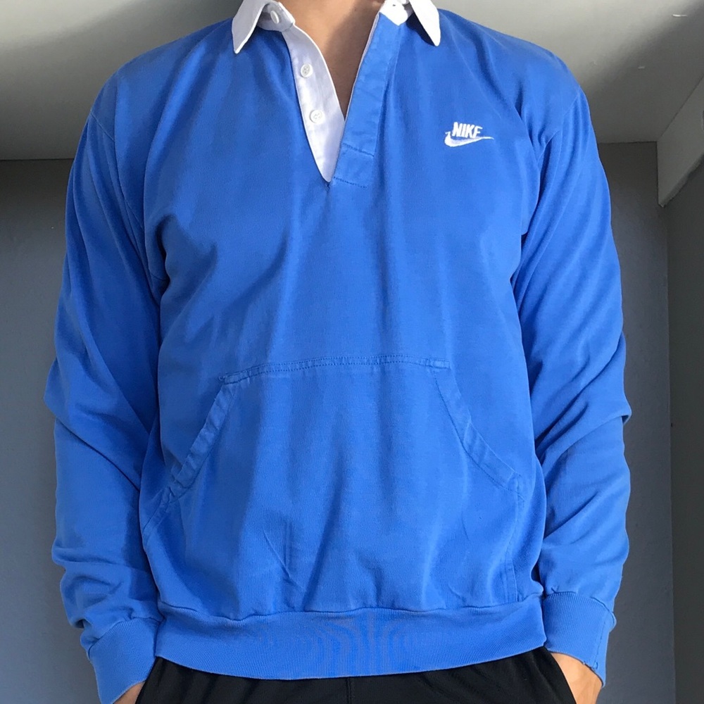 70s vintage single stitch nike long sleeve button shirt size large